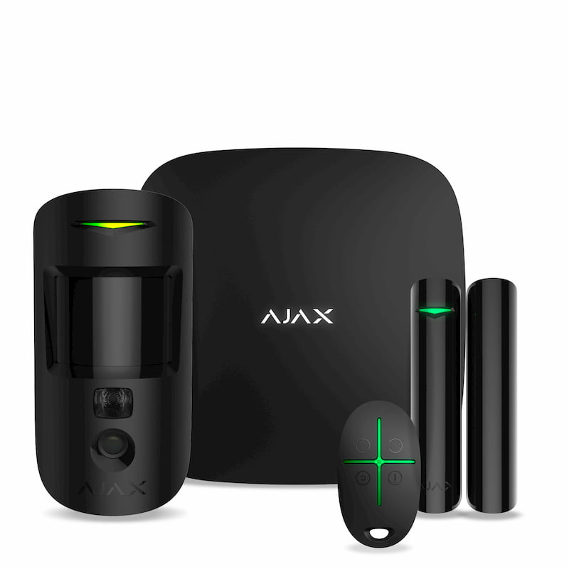 Ajax StarterKit Cam Plus – комплект сигналізації з фотоверіфікацією тривог, Wi-Fi та LTE – чорний