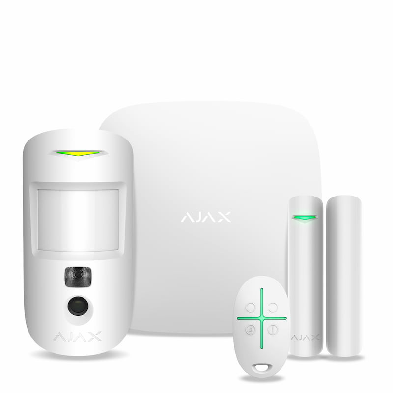 Ajax StarterKit Cam Plus – комплект сигналізації з фотоверіфікацією тривог, Wi-Fi та LTE – білий