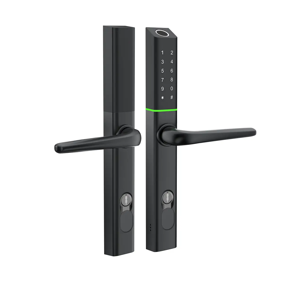 Розумний дверний біометричний замок SEVEN LOCK SL-7763BF black (без врізної частини)